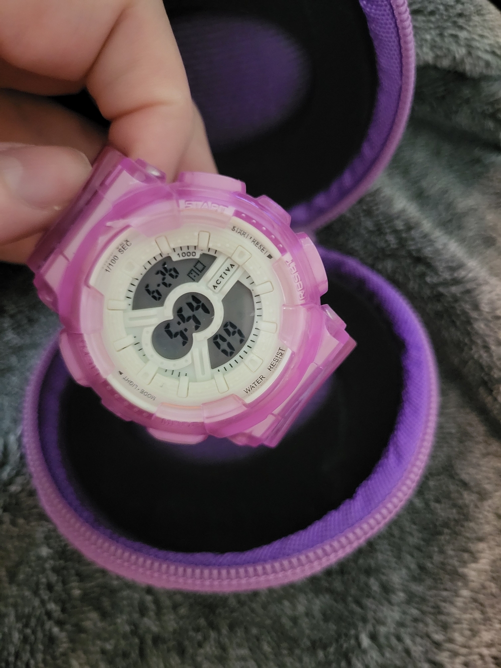 Invicta Pink and White Digital Sports Watch